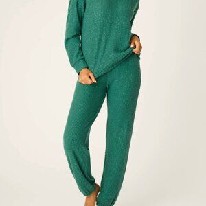 Fireside Sparkle Green PJ Set